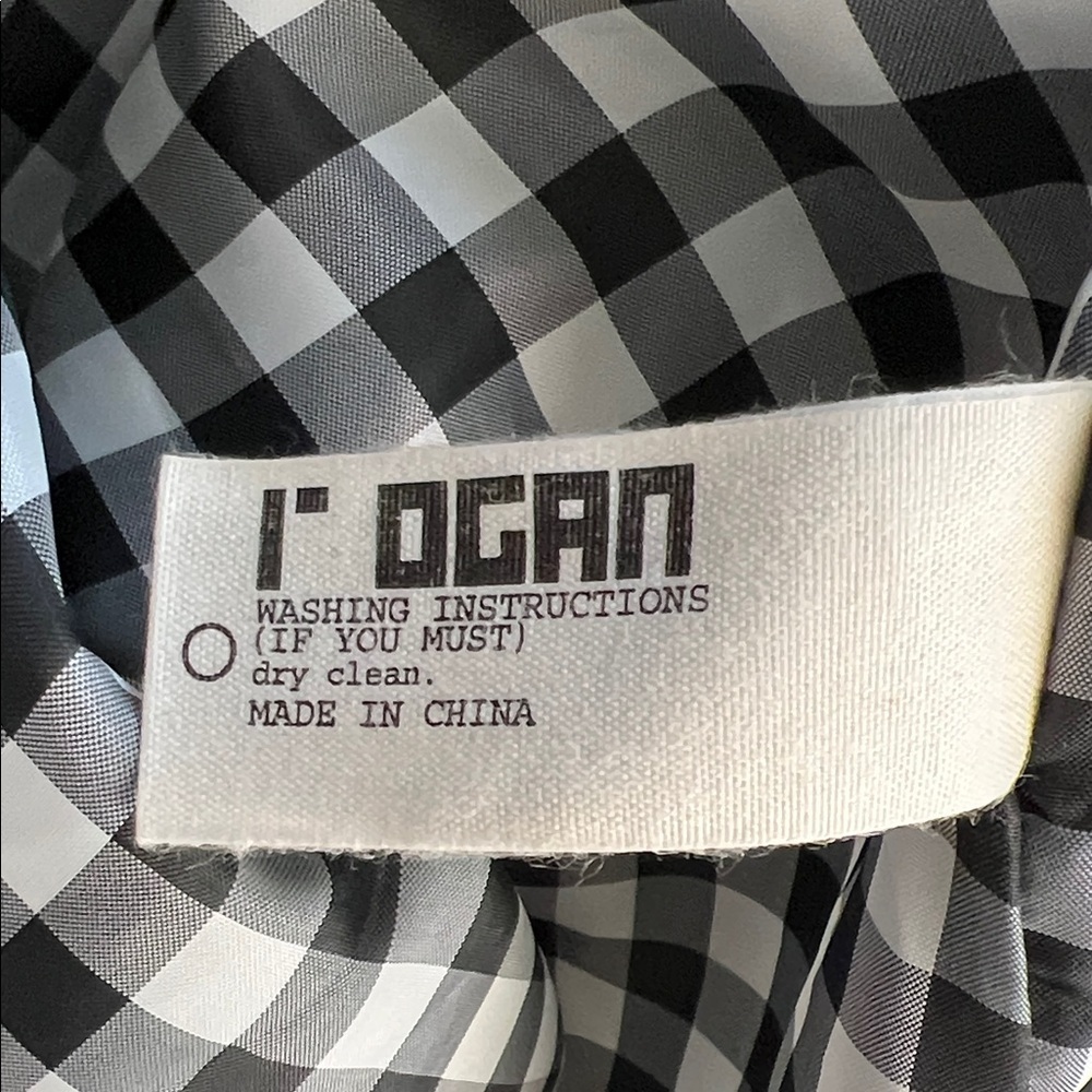 Rogan for Target Plaid Midi Dress Black Gray Buffalo Check Elbow Sleeve Medium - Picture 2 of 15
